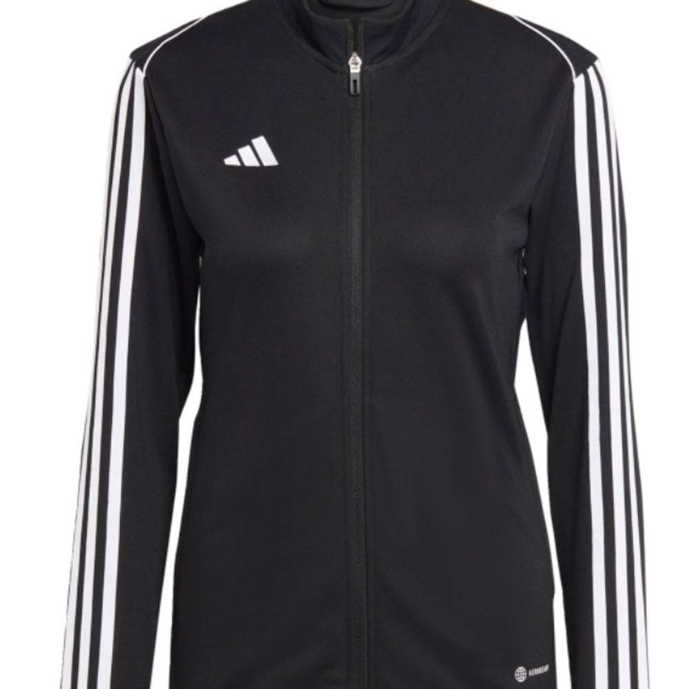 FLASH SALE- Adidas Black Jacket with White Tiro 23 Leagye Jacket Accents